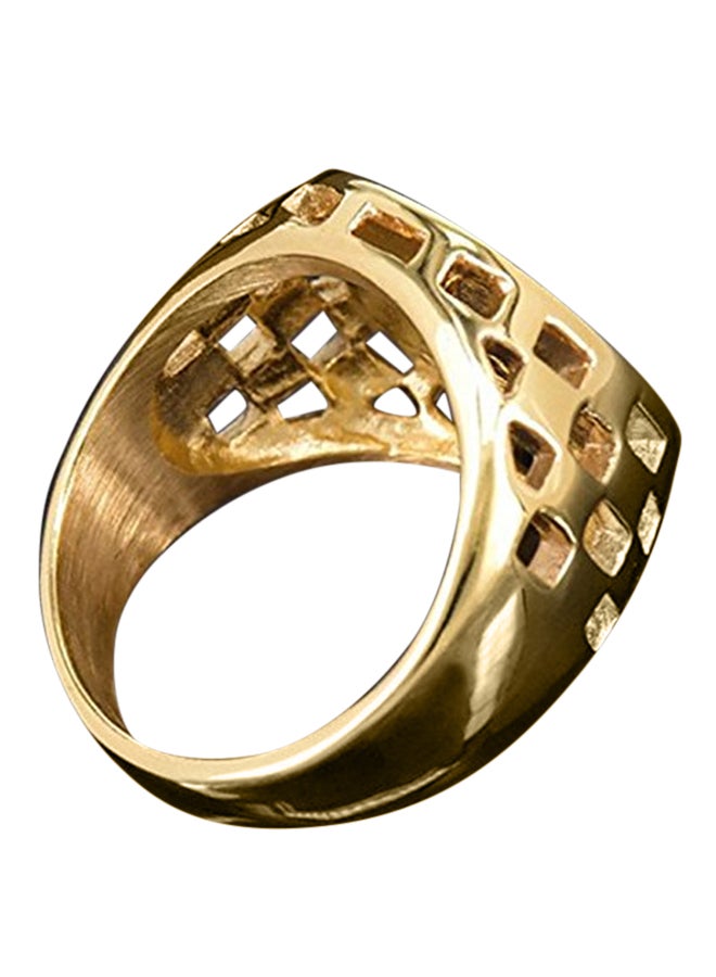 Generic - Retro Egypt Pharaoh Diamond Titanium Steel Ring - Image 1