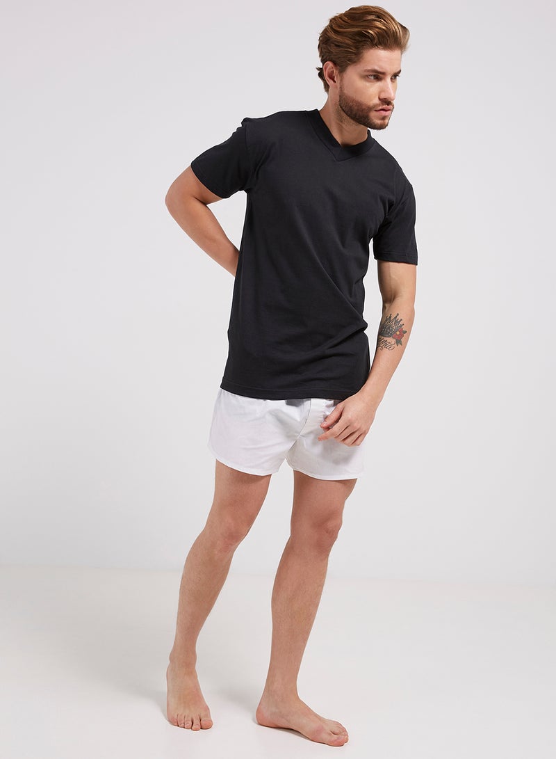 BYC - V-Neck Short Sleeves T-Shirt Black - Image 1
