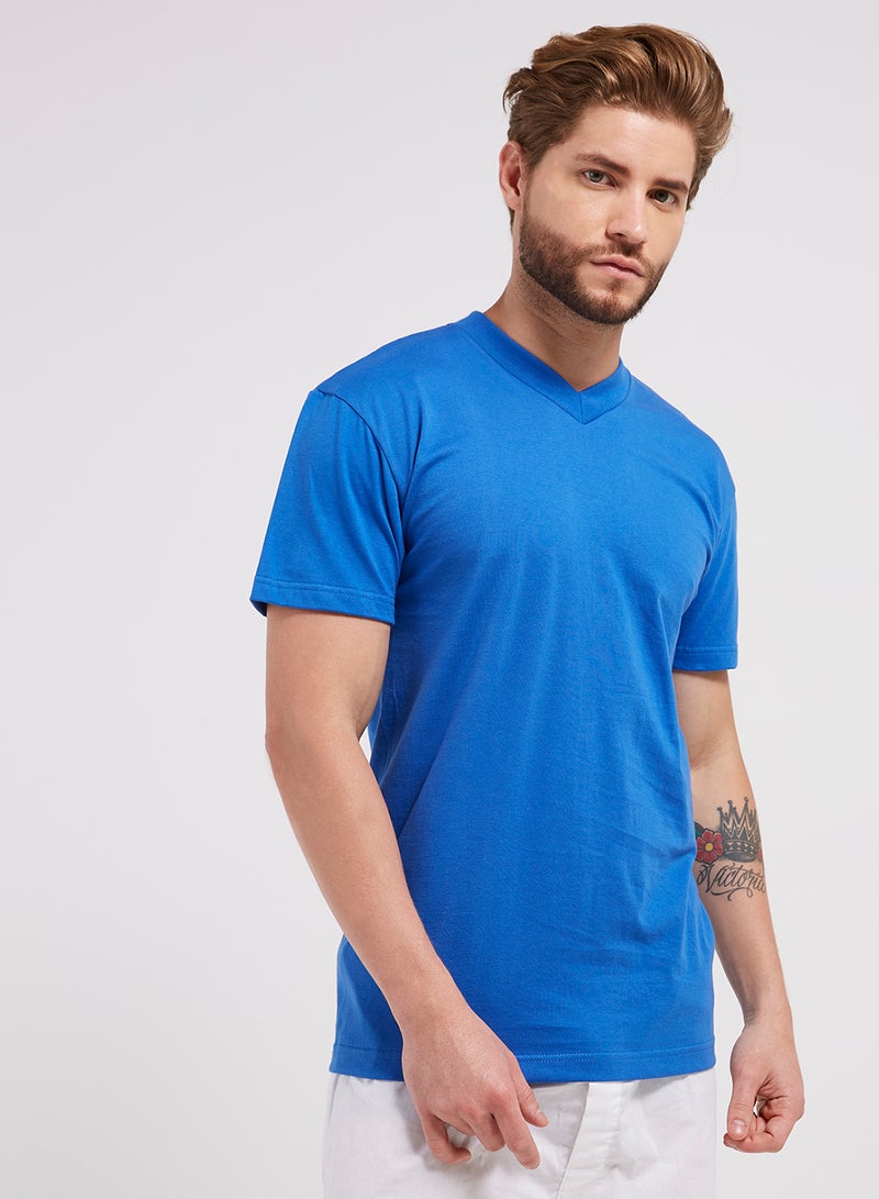 BYC V-Neck Short Sleeves T-Shirt Blue  - Image 1