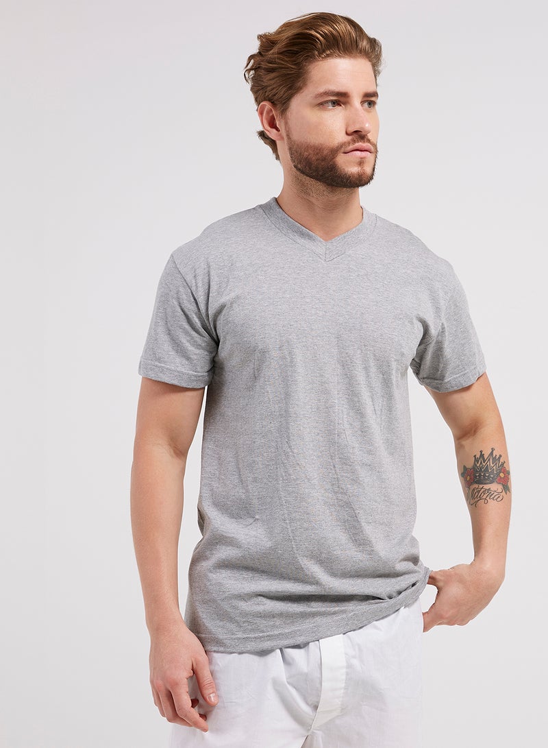 BYC V-Neck Short Sleeves T-Shirt Grey  - Image 1
