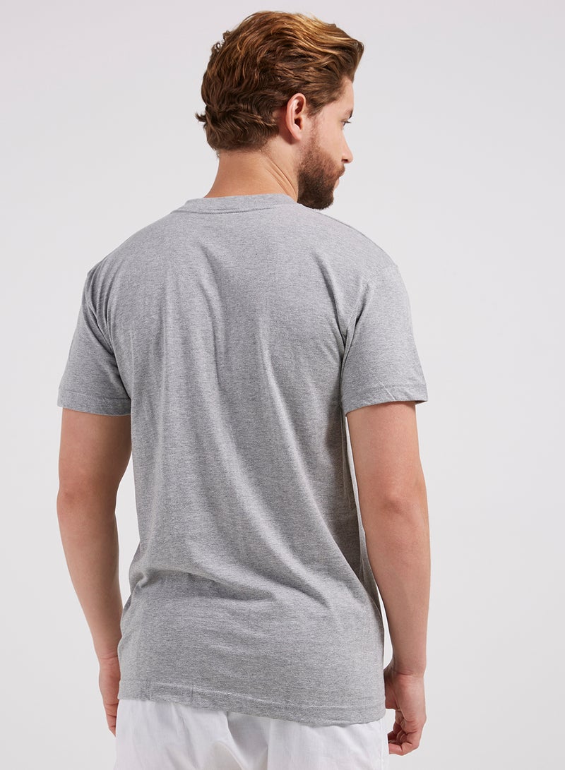BYC - V-Neck Short Sleeves T-Shirt Grey - Image 1