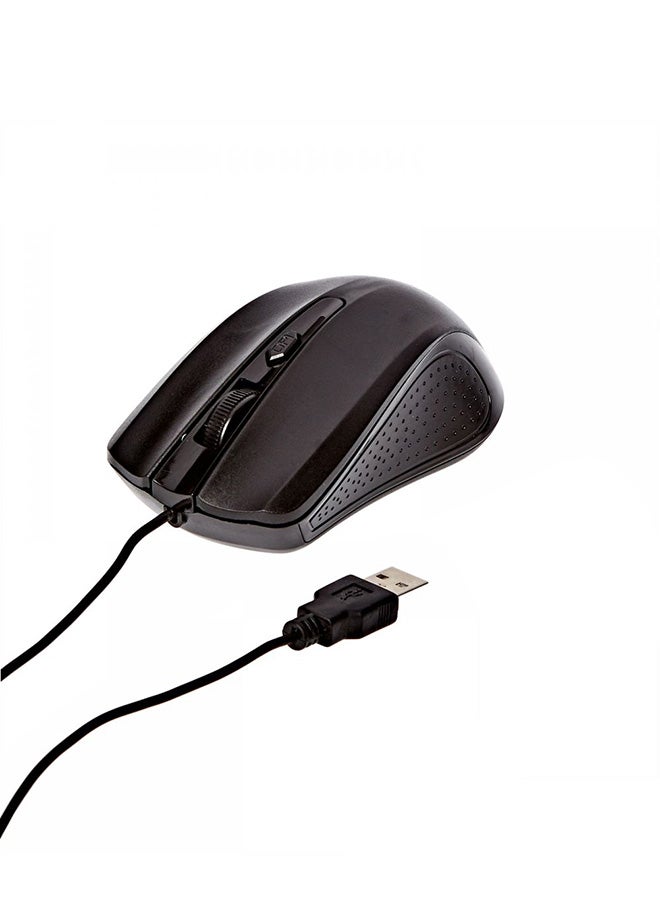 Enet Wired Optical Mouse Black  - Image 2