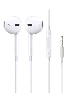 In-Ear Wired Earphones With Mic White