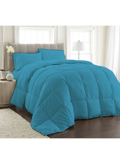 3-Piece Pinch Pleated Egyptian Cotton Duvet Cover Set Blue - v1532436967/N15765081A_1