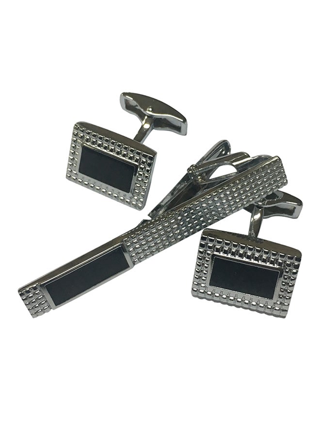 Alyashmac - Stylish Brass Cufflinks And Tie Clip - Image 1
