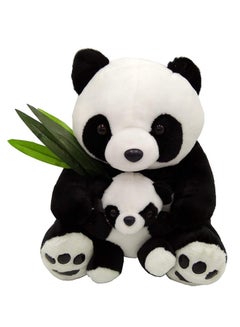 Sitting Mother And Baby Panda Plush Toy 25cm