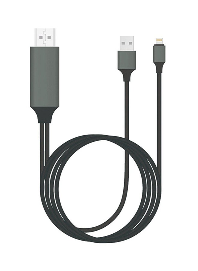 FINEC Lightning To HDMI Cable Black 
