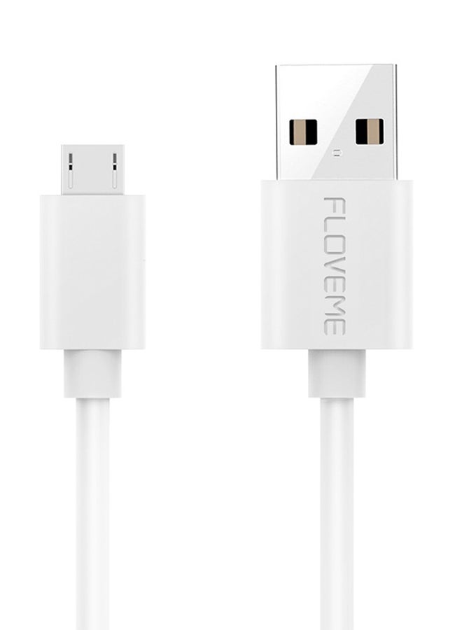 USB To Micro USB Data Sync Charging Cable White - Image 2