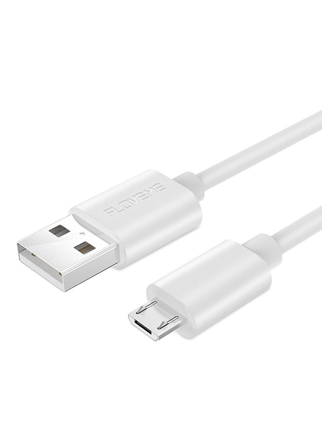 USB To Micro USB Data Charging Cable White - Image 3