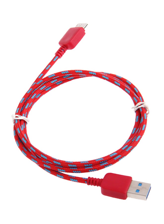 كابل شحن ومزامنة بيانات 3.0 مايكرو USB إلى 3.0 USB أحمر - Image 1
