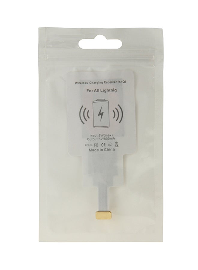 Wireless Charging Receiver For Apple iPhone 7 Plus/7/6 Plus/6/5S/5C/5 White