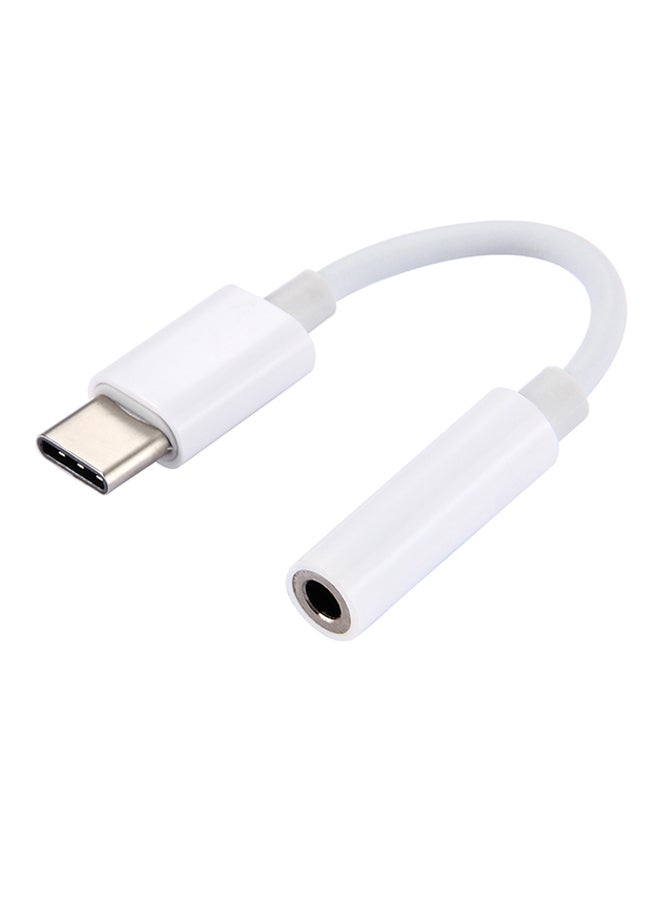 Type-C To 3.5mm Audio Adapter White - Image 2
