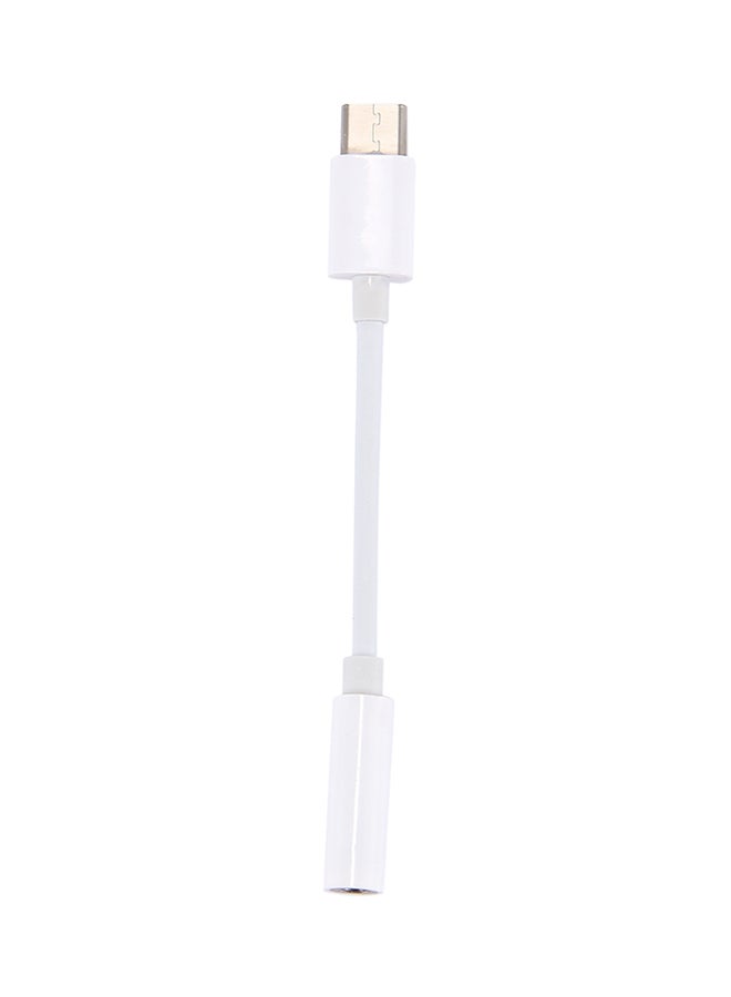 Type-C To 3.5mm Audio Adapter White - Image 3