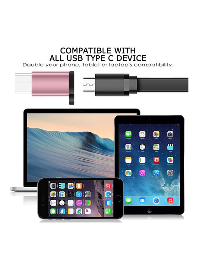 Generic - Micro USB Female To Type-C Male Adapter With Keychain Blue - Image 1