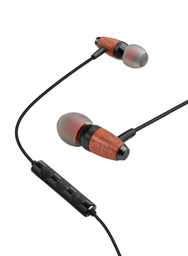 ES-60TY In-Ear Earphones With Mic Black/Brown - Image 2