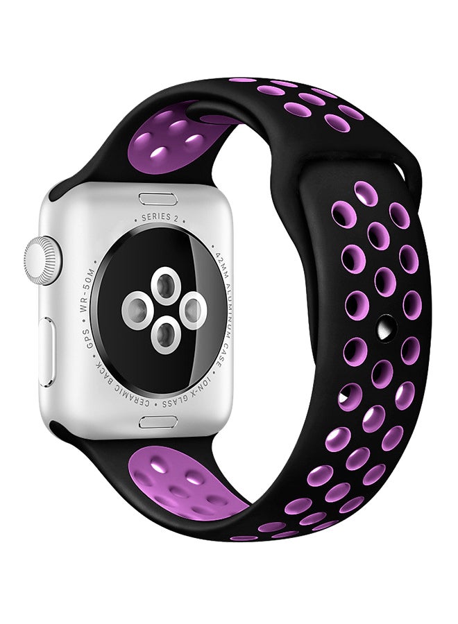 آر سي ليجنت سوار بديل سلسلة ساعات أبل 3/2/1 38 مم وردي/أسود