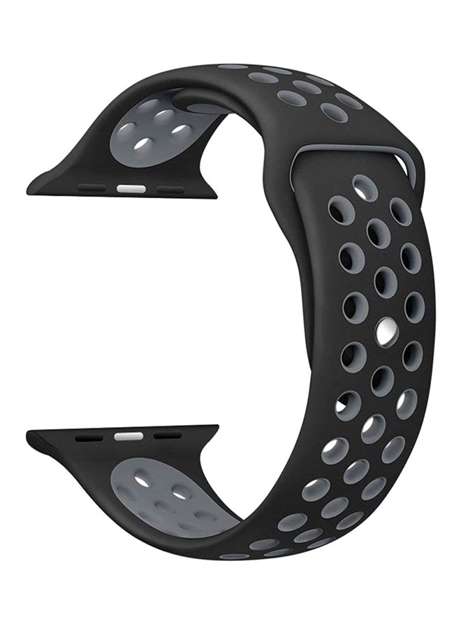 RcLigent - Replacement Band For Apple Watch Series 3/2/1 38mm Grey/Black - Image 1