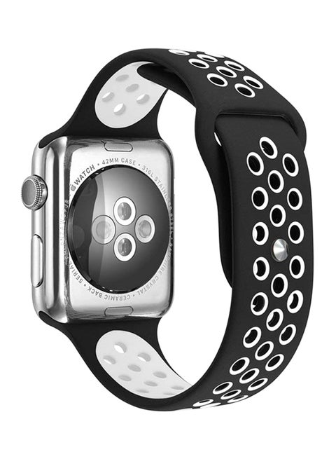 Replacement Band For Apple Watch Series 3/2/1 38mm Black/White