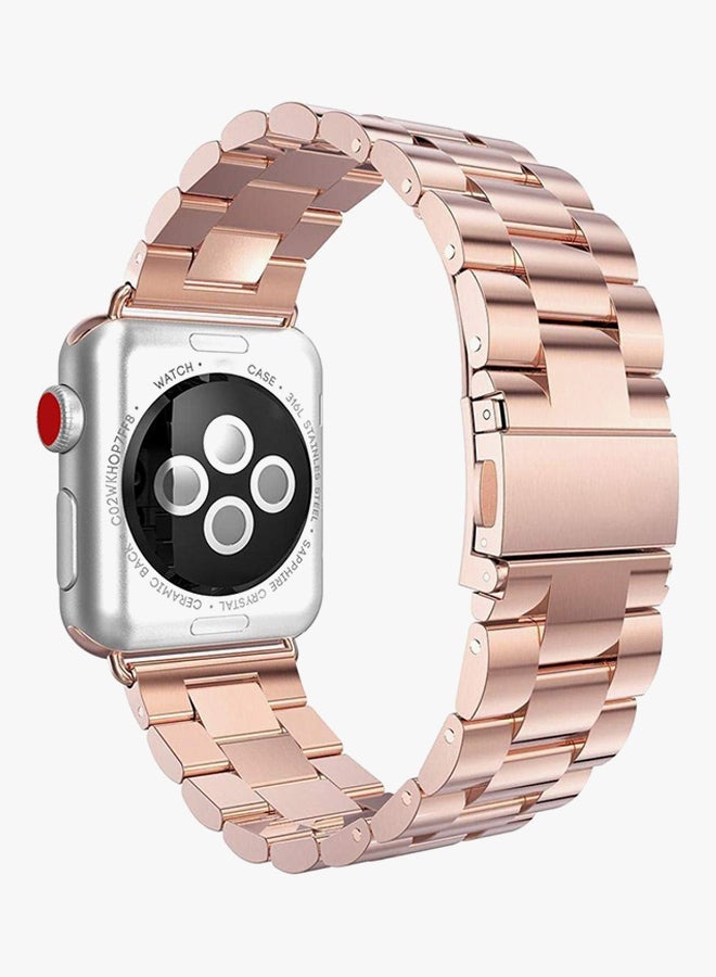 RcLigent - Replacement Band For Apple iWatch Series 1/2/3 42mm Rose Gold - Image 1