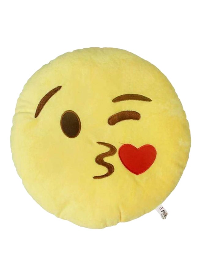 Smiley Emoticon Cushion cotton Yellow/Brown/Red