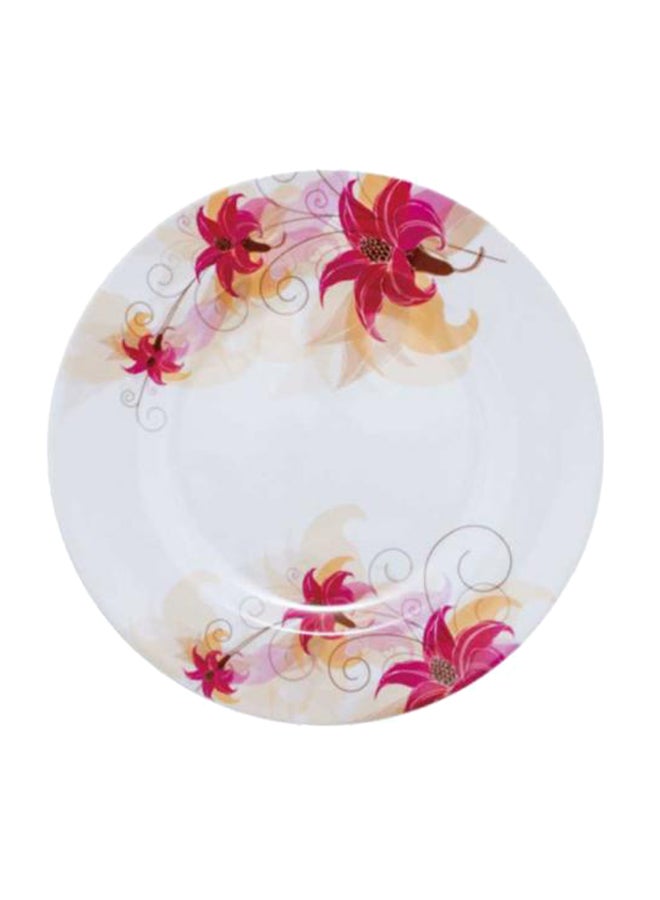 رويال فورد طبق للعشاء أبيض/أحمر/بيج 8بوصة