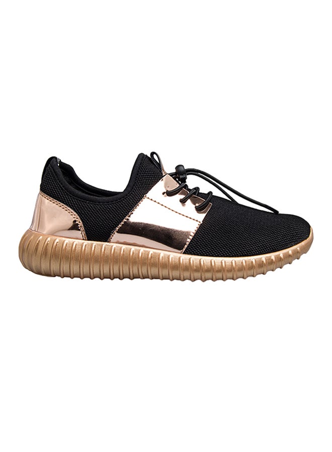 Pull On Running Shoes Black/Gold  - Image 1