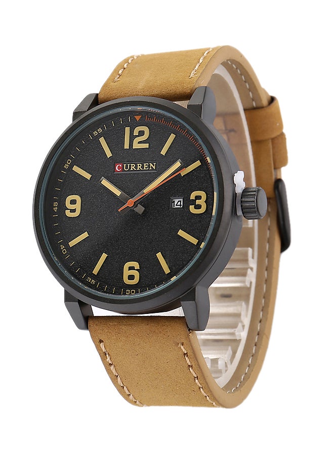 كارين ساعة بعقارب وسوار من الجلد مقاومة للماء طراز 8218 men - Image 1