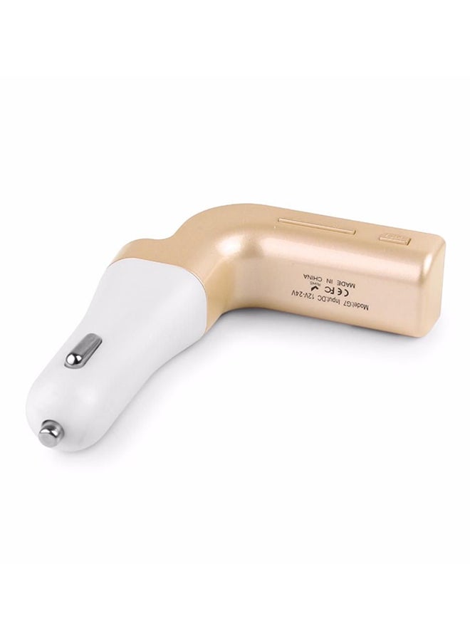 ماركة غير محددة - شاحن سيارة USB ومشغل MP3 بخاصية البلوتوث بيج/ أسود/ أبيض - Image 1