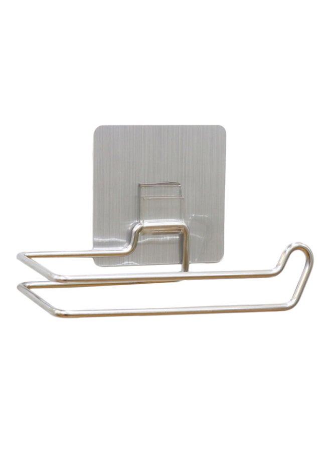 Generic Reusable Wall Mounted Toilet Paper Holder Brushed Silver 14.5*9.8*5.8cm  - Image 2