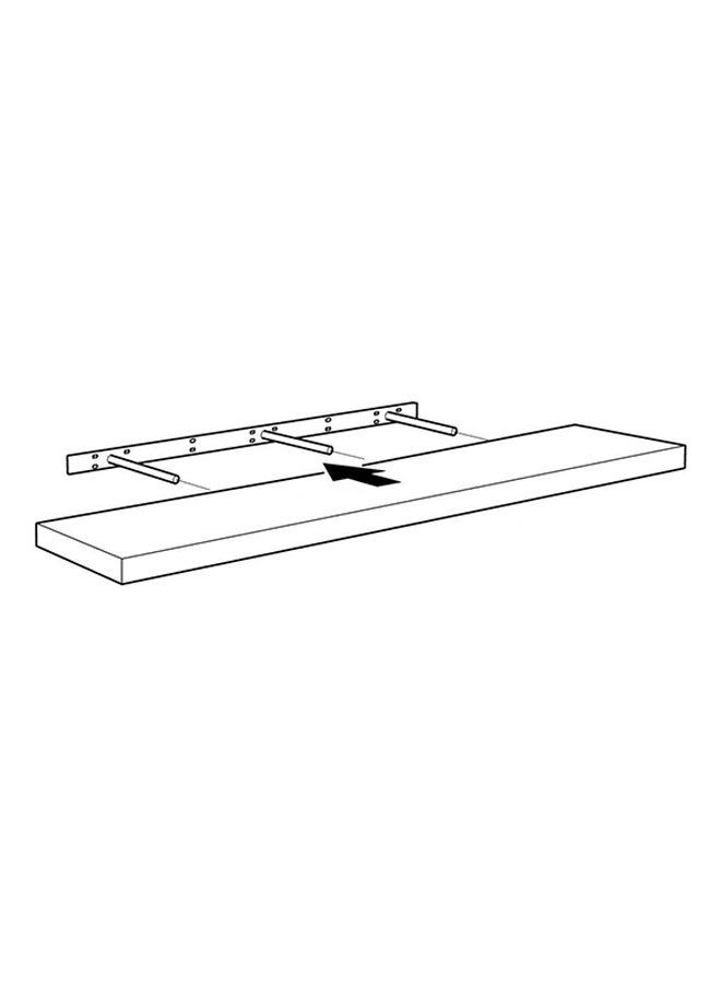 Generic - Wall Shelf Acrylic Plated With Steel Trusses Black 110x26cm - Image 1