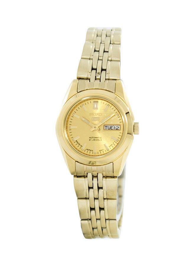 Seiko - Women's Round Shape Stainless Steel Analog Wrist Watch 25 mm - Gold - SYMA38J1 - Image 1