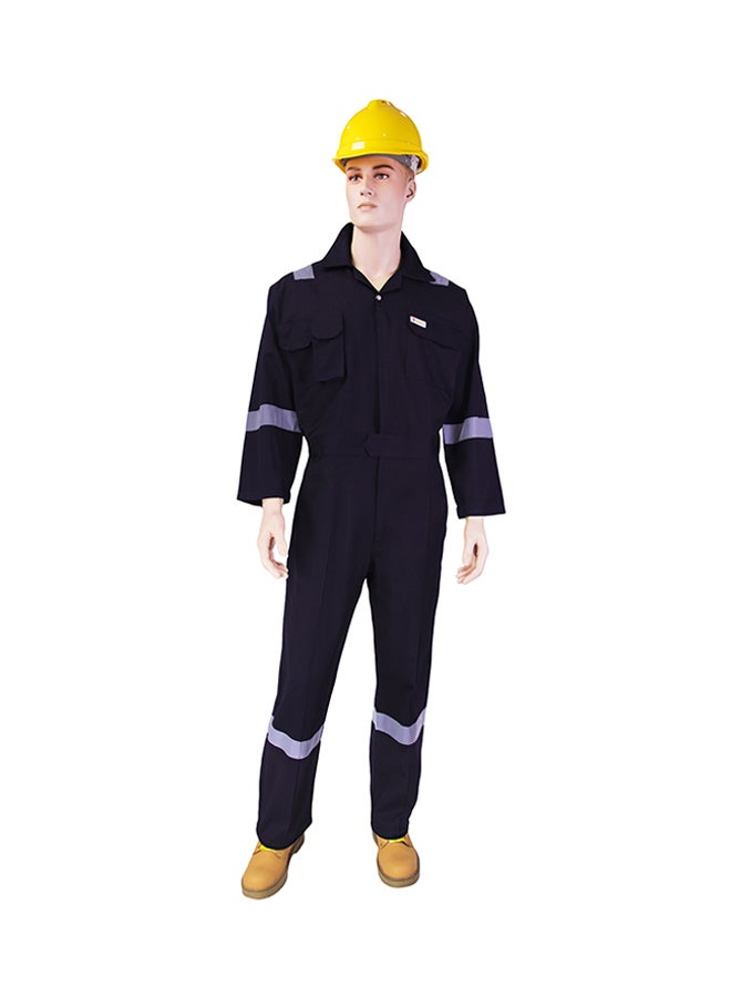 Empiral Comfort Safety Coverall With 6 Reflective Tapes Navi Blue Large  - Image 1