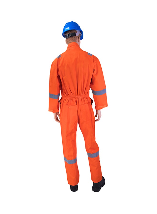 Empiral Comfort Safety Coverall With 6 Reflective Tapes Orange Small - Image 2