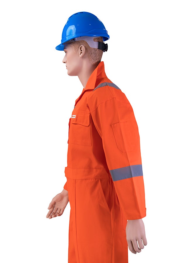 Empiral Comfort Safety Coverall With 6 Reflective Tapes Orange Small - Image 3