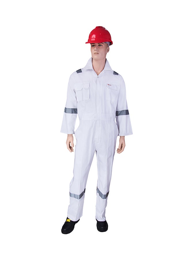 Empiral Comfort Safety Coverall With 6 Reflective Tapes White XL  - Image 1