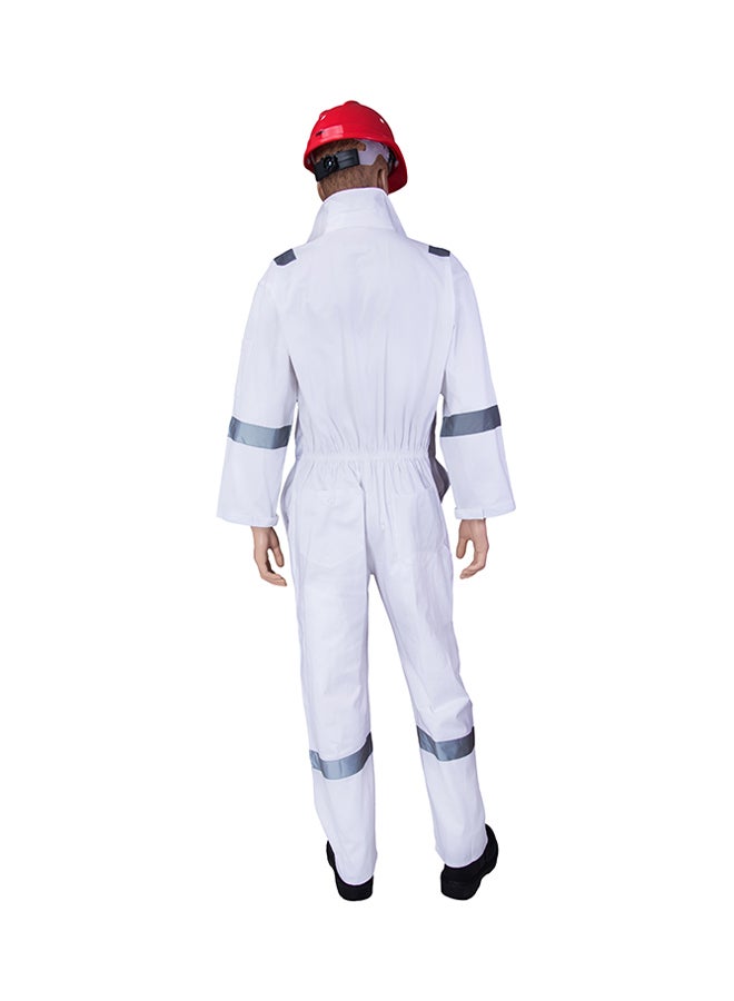 Empiral Comfort Safety Coverall With 6 Reflective Tapes White XL  - Image 2