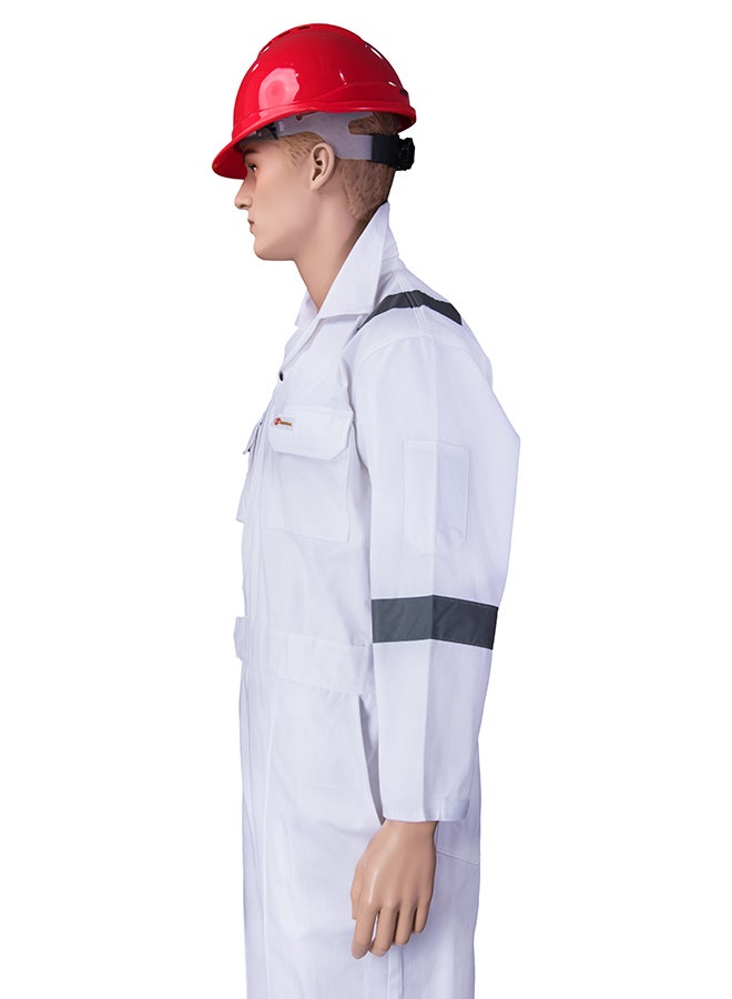 Empiral Comfort Safety Coverall With 6 Reflective Tapes White XL  - Image 3