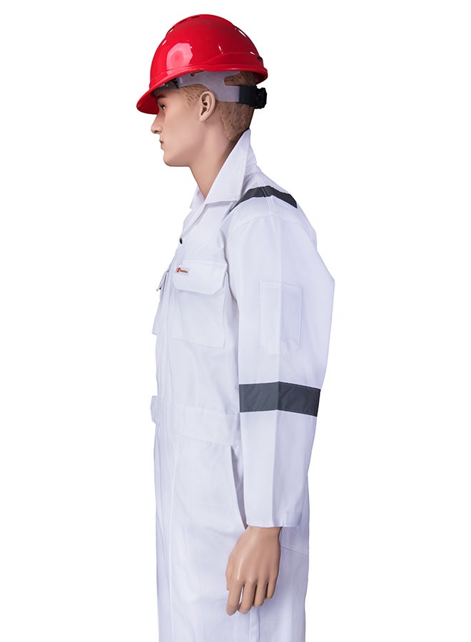 Empiral Comfort Safety Coverall With 6 Reflective Tapes White 2XL  - Image 3