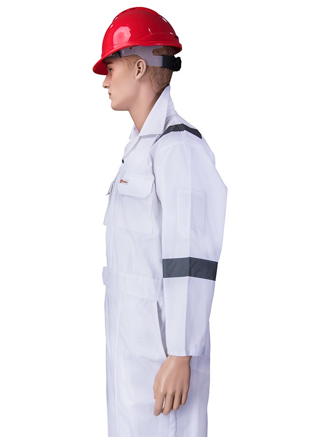 Empiral Comfort Safety Coverall With 6 Reflective Tapes White 4XL  - Image 3