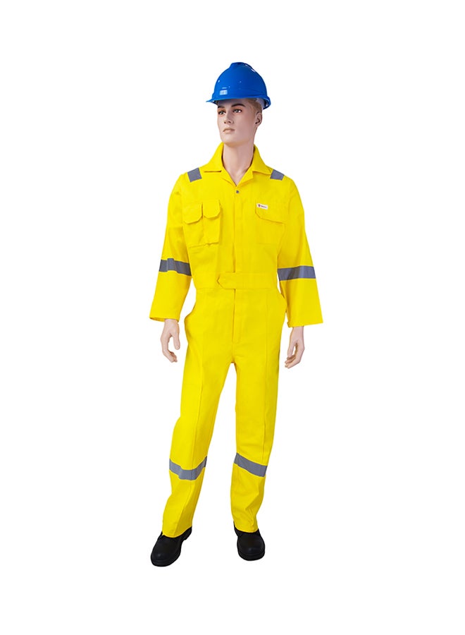 Empiral Comfort Safety Coverall With 6 Reflective Tapes Yellow Medium  - Image 1