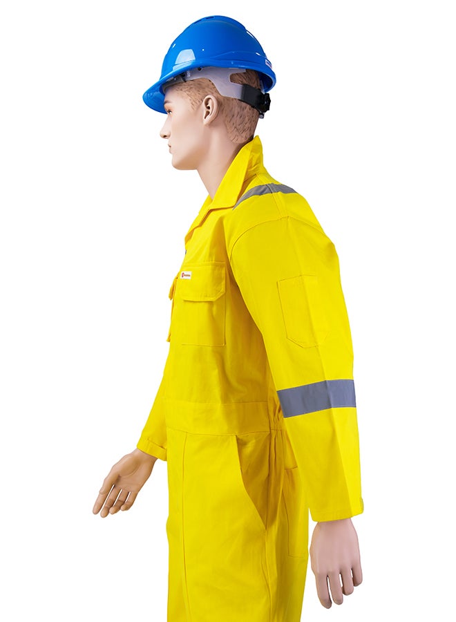 Empiral Comfort Safety Coverall With 6 Reflective Tapes Yellow Medium  - Image 3