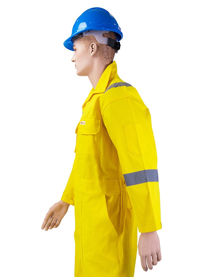 Empiral Comfort Safety Coverall With 6 Reflective Tapes Yellow Large  - Image 3