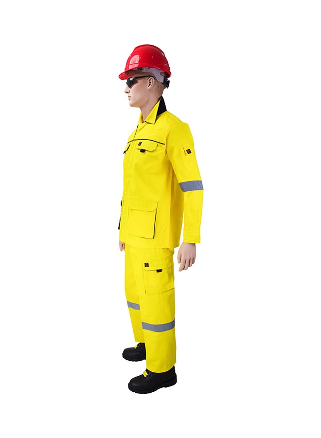 Empiral Comfort Safety Pants And Shirt Set Yellow 4XL  - Image 3