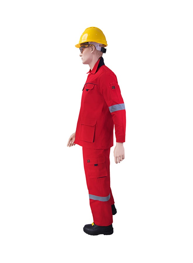 Empiral Comfort Safety Pants And Shirt Set Red 2XL - Image 3