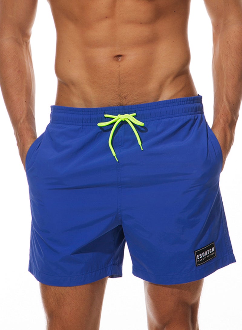 إسكاتش شورت كاجوال مزوّد بجيوب أزرق ملكي - Image 1