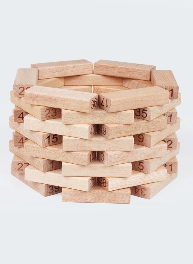 null - 51-Piece Block Jenga Game Set 51 - Image 1