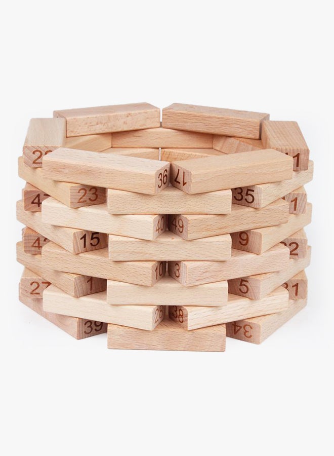 51-Piece Block Jenga Game Set 6+ Years - Image 2