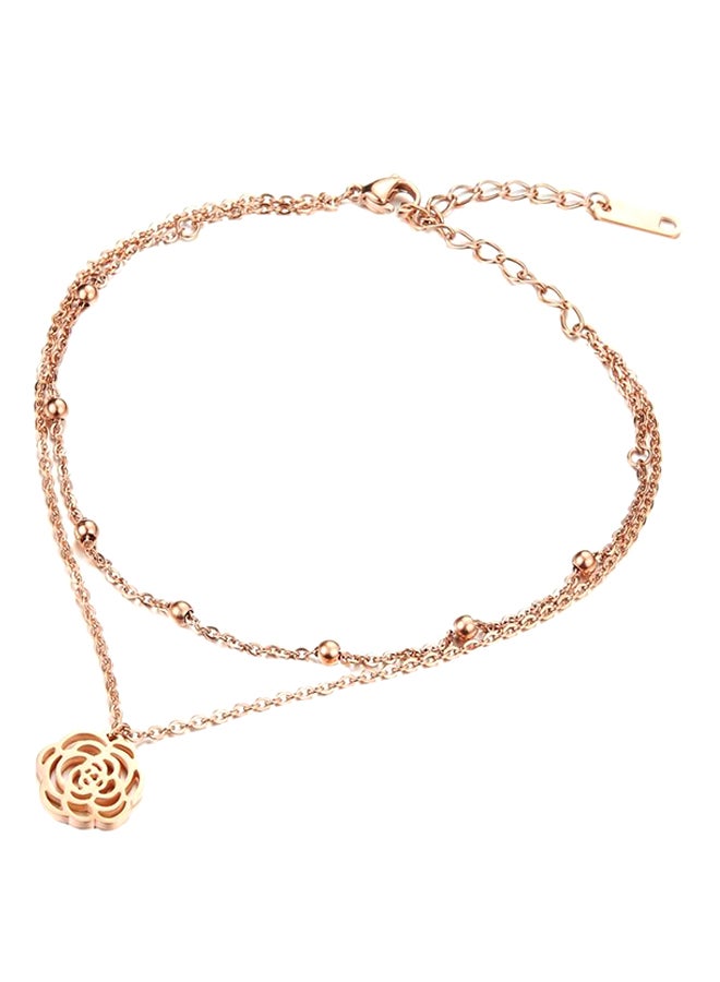 Rose Gold Plated Adjustable Anklet  - Image 1