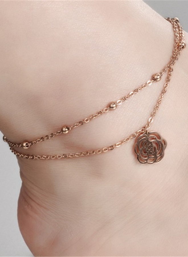 Rose Gold Plated Adjustable Anklet  - Image 3