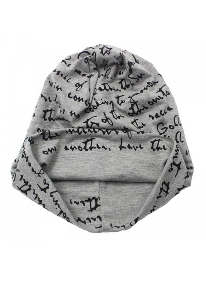 Generic Printed Slouch Beanie Black/Grey  - Image 3